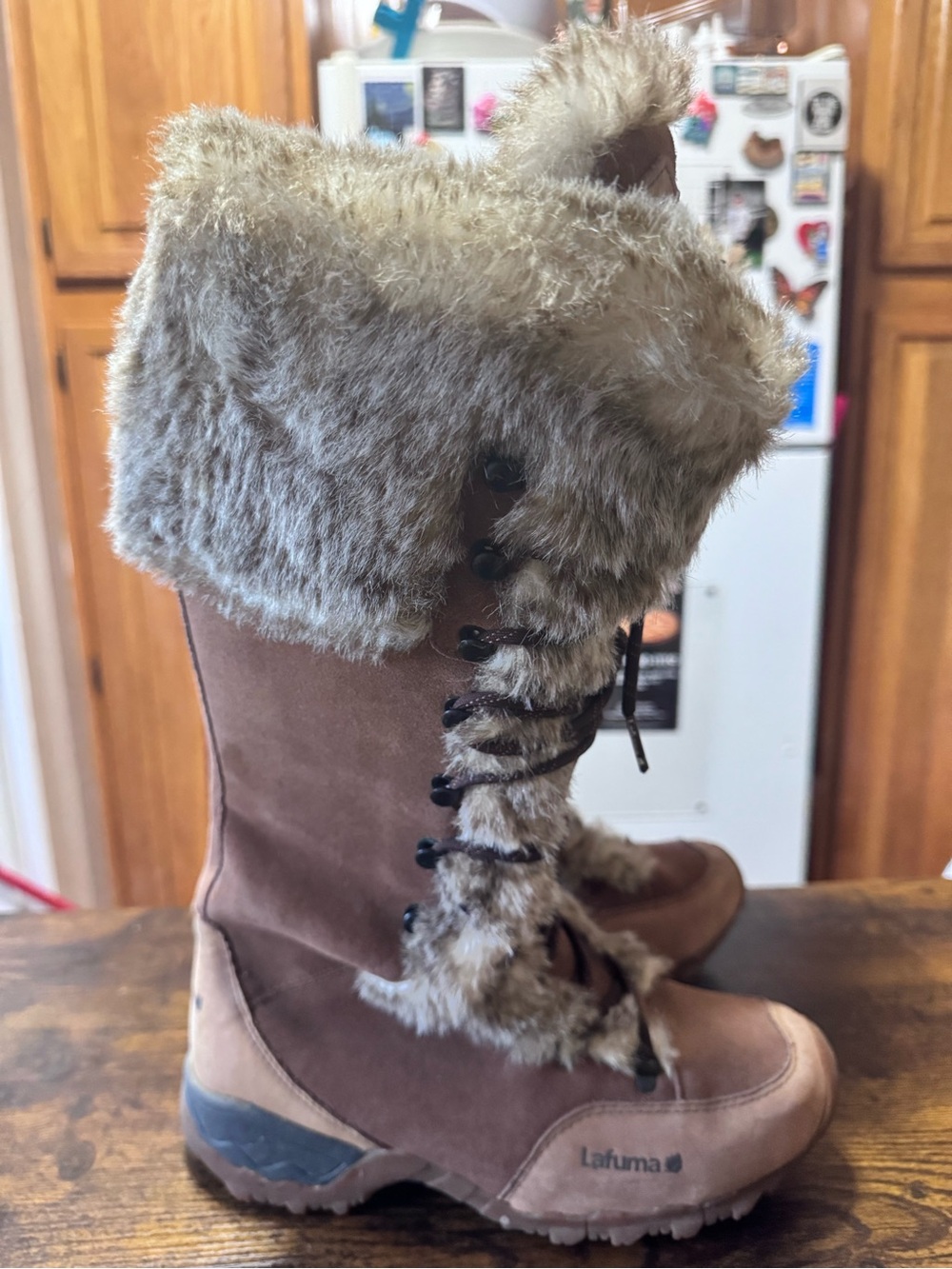 Lafuma Faux Fur Winter Snow Boots Brown US Women's Size 8 / EUR 39.5